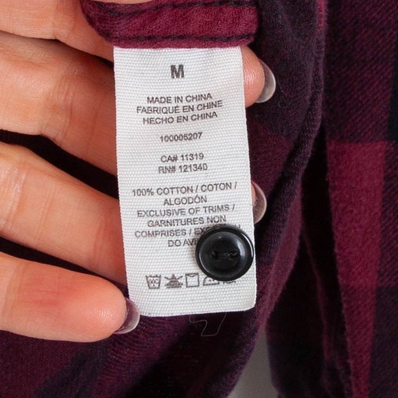 Garage Womens Medium Flannel Hoodie Long Sleeve Plaid Button Up Shirt Streetwear - Picture 6 of 8